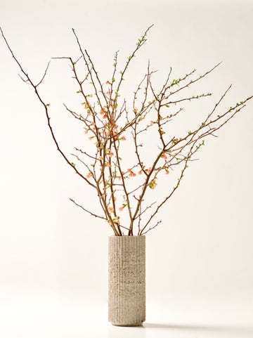 RIBBED LIMESTONE VASE