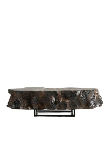 EBONISED TREE TRUNK TABLE