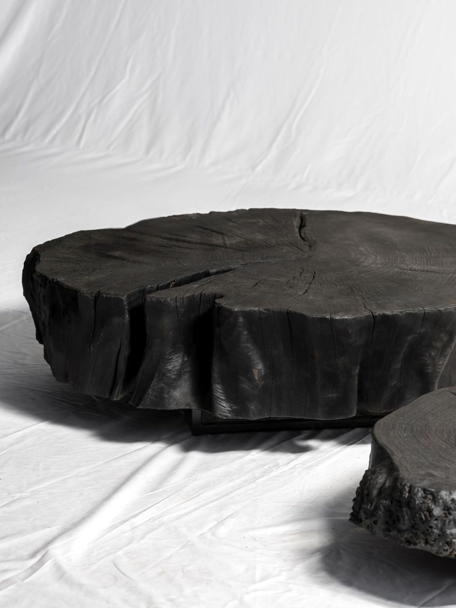 "BURNT" TREE TRUNK TABLE