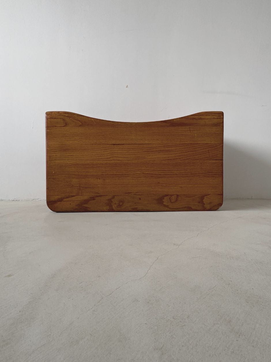 Handcrafted solid ash wood stool inspired by Scandinavian mid-century design