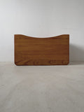 Handcrafted solid ash wood stool inspired by Scandinavian mid-century design