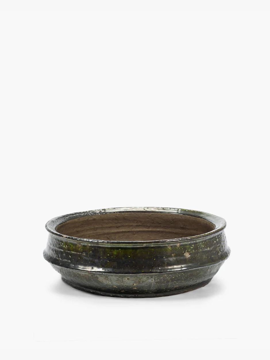 PLANTER BOWL 02 DARK GREEN DUNE