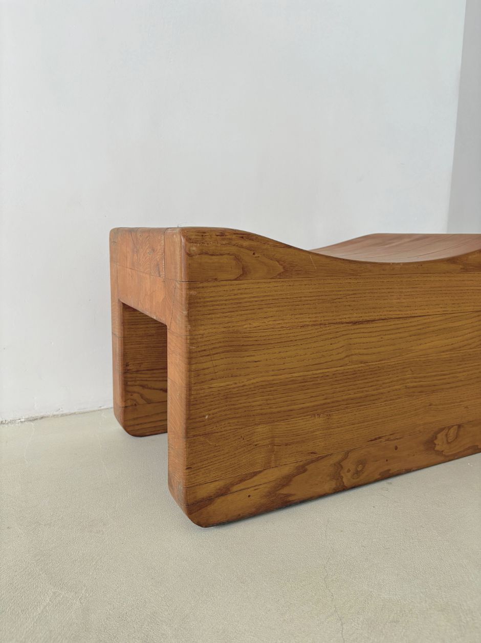 Handcrafted solid ash wood stool inspired by Scandinavian mid-century design