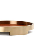 Bronze metal and leather bowl by Hugues de Blignières for When Objects Work