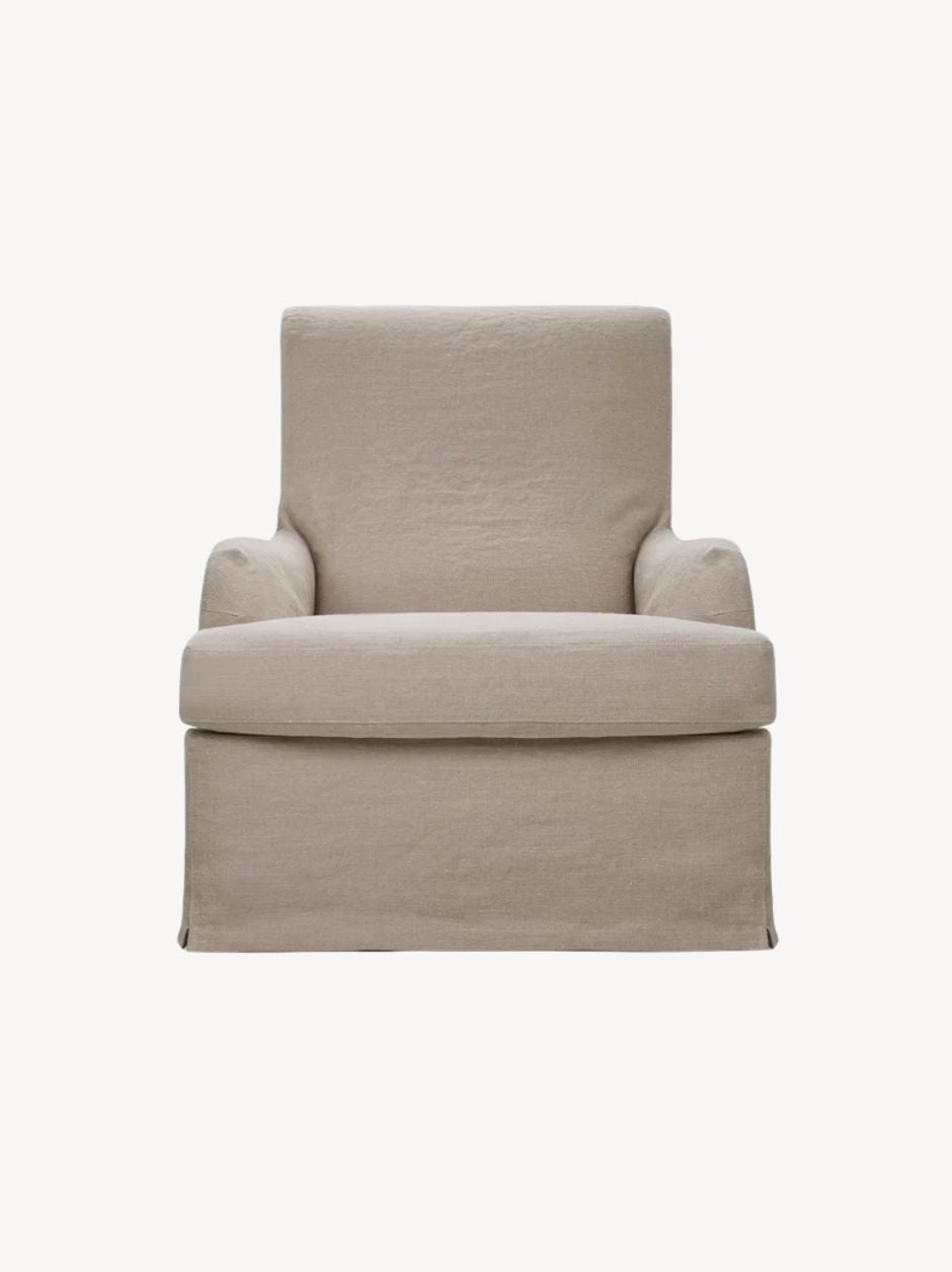 RALPH ARMCHAIR – 18TH-CENTURY ENGLISH STYLE REPLICA WITH GOOSE DOWN CUSHION AND SOLID WOOD FRAME