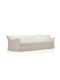ODEÓN SOFA BY BLASCO, HANDCRAFTED IN SPAIN WITH NARROW ARMS, GOOSE DOWN CUSHIONS, REMOVABLE UPHOLSTERY AND LUXURIOUS SEAT MATTRESS.