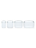 Pawson glass storage jars, Handcrafted glass jars, Bohemian glass jars, Glass storage containers, Mouth-blown glass storage, Artisan storage jars, Modern glass jars, Minimalist storage jars, Designer kitchen storage, Luxury kitchen storage, Glass serving dish, Transparent glass jars, High-end kitchen storage, Premium glassware, Functional decor, Glass storage with lid, Contemporary home accessories, Designer homeware, Elegant kitchen storage