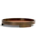 Brass metal and leather bowl by Hugues de Blignières for When Objects Work