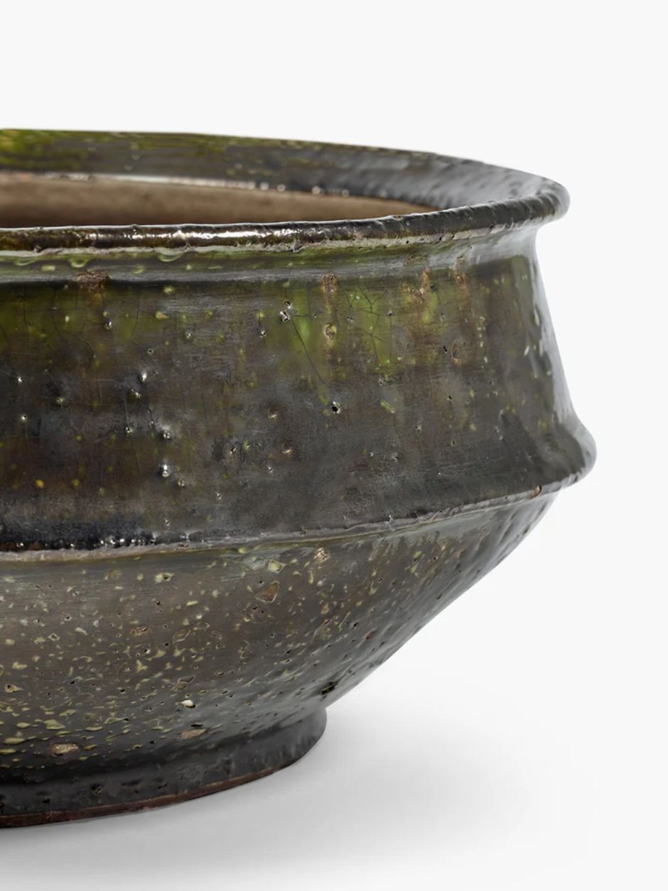 PLANTER BOWL 02 DARK GREEN DUNE