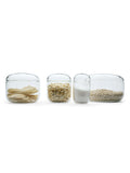 Pawson glass storage jars, Handcrafted glass jars, Bohemian glass jars, Glass storage containers, Mouth-blown glass storage, Artisan storage jars, Modern glass jars, Minimalist storage jars, Designer kitchen storage, Luxury kitchen storage, Glass serving dish, Transparent glass jars, High-end kitchen storage, Premium glassware, Functional decor, Glass storage with lid, Contemporary home accessories, Designer homeware, Elegant kitchen storage