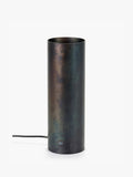 SOFISTICATO BLUE STEEL FLOOR LAMP WITH DEEPLY RECESSED LED AND INDUSTRIAL TEXTURE