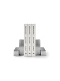 Pair of pewter bookends designed by Nicolas Schuybroek  
Minimalist pewter bookends with sculptural form  
Solid pewter bookends on a modern bookshelf  
Architectural bookends in brushed pewter finish  
Contemporary metal bookends by Belgian designer  
Close-up of Nicolas Schuybroek pewter bookends  
Elegant, heavy-duty bookends in minimalist style  
Designer bookends on a desk with stacked books  
Monolithic pewter bookends styled in a modern interior  
Sculptural pewter objects used as functional bookends